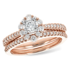 14KT Gold Two-Piece Diamond Wedding Set