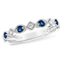 14KT Gold Ladies Sapphire Wedding Ring