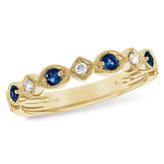 14KT Gold Ladies Sapphire Wedding Ring