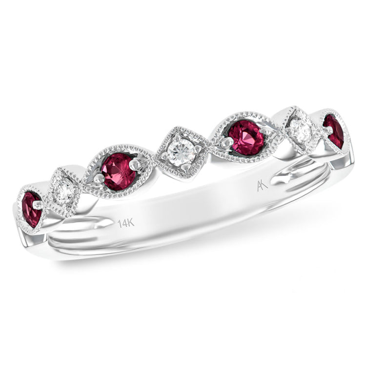 14KT Gold Ladies Ruby Wedding Ring