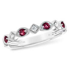14KT Gold Ladies Ruby Wedding Ring