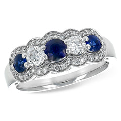 14KT Gold Ladies Sapphire Wedding Ring