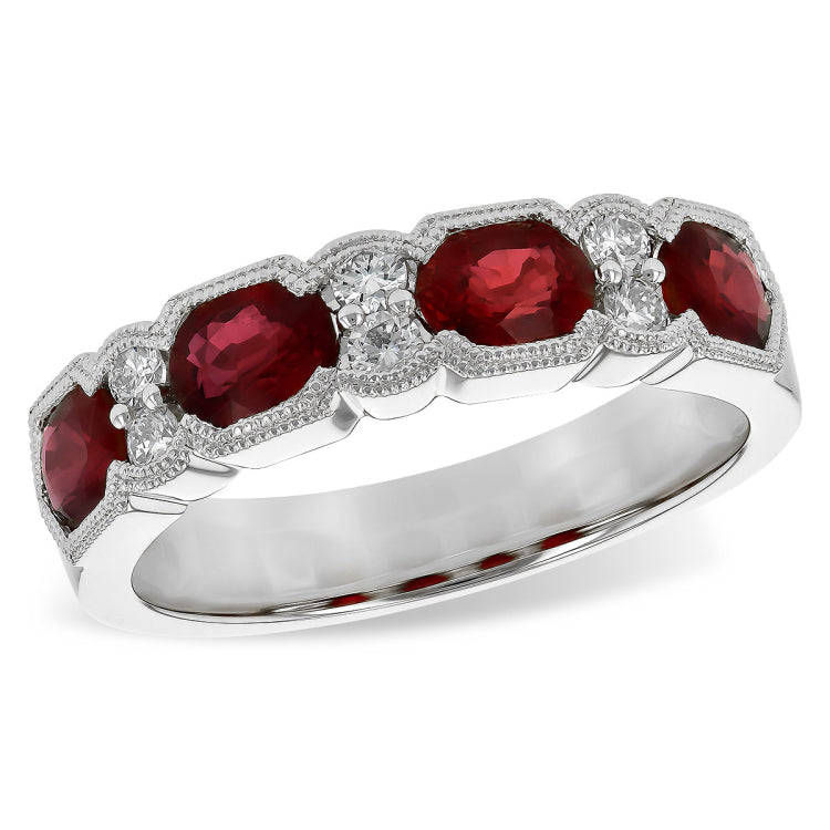 14KT Gold Ladies Ruby Wedding Ring