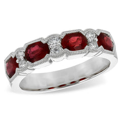 14KT Gold Ladies Ruby Wedding Ring