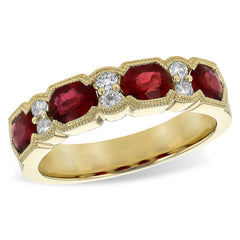 14KT Gold Ladies Ruby Wedding Ring