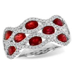 14KT Gold Ladies Ruby Wedding Ring