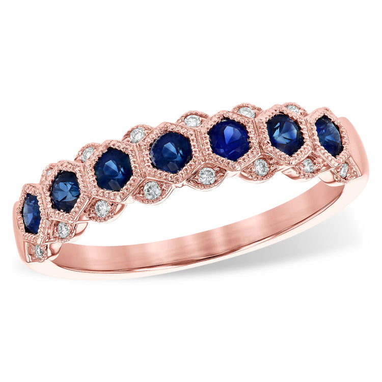 14KT Gold Ladies Sapphire Wedding Ring