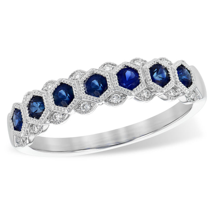 14KT Gold Ladies Sapphire Wedding Ring