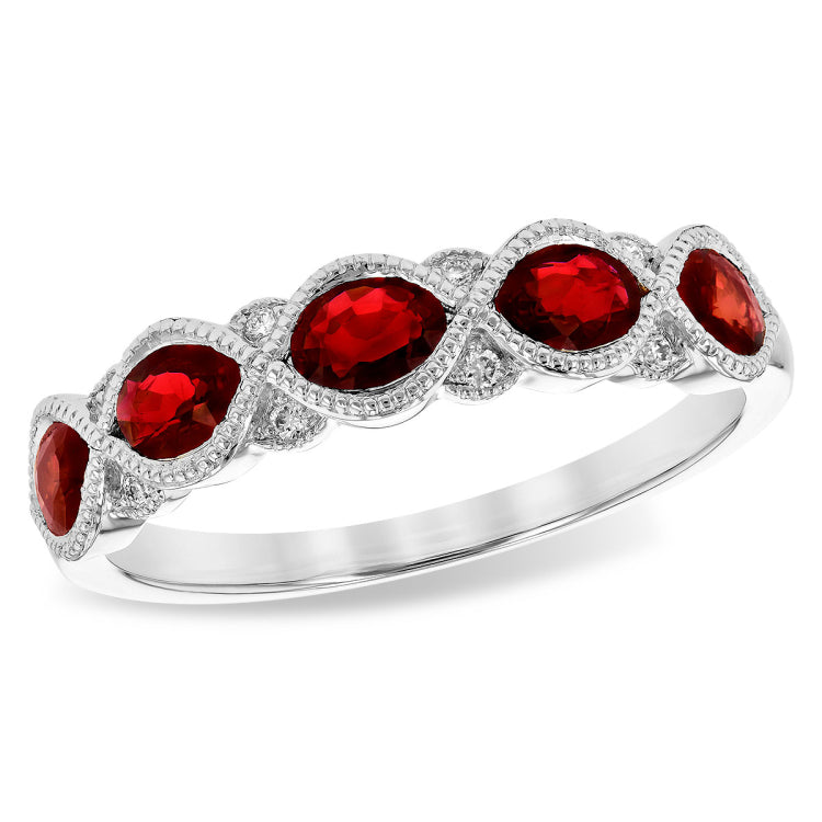 14KT Gold Ladies Ruby Wedding Ring