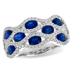 14KT Gold Ladies Sapphire Wedding Ring