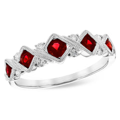 14KT Gold Ladies Ruby Wedding Ring