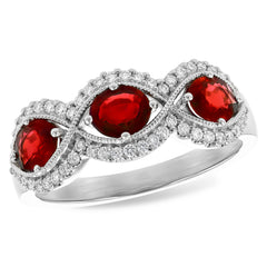 14KT Gold Ladies Ruby Wedding Ring