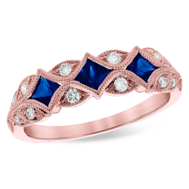 14KT Gold Ladies Sapphire Wedding Ring