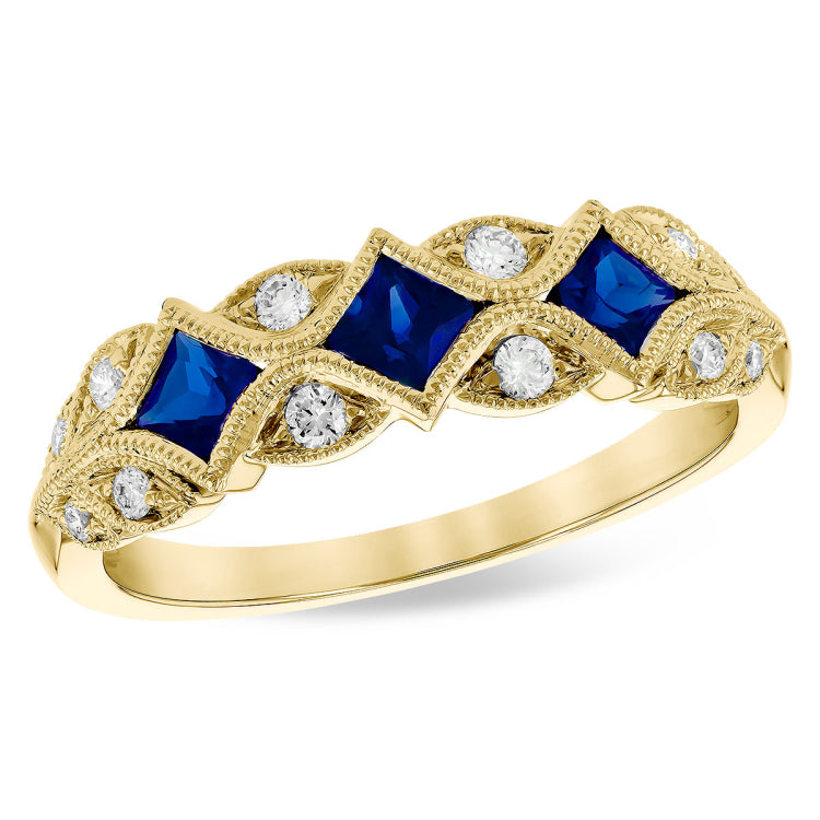 14KT Gold Ladies Sapphire Wedding Ring