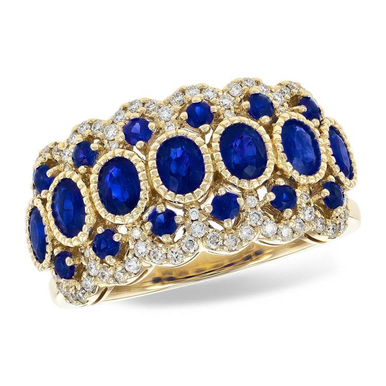 14KT Gold Ladies Sapphire Wedding Ring