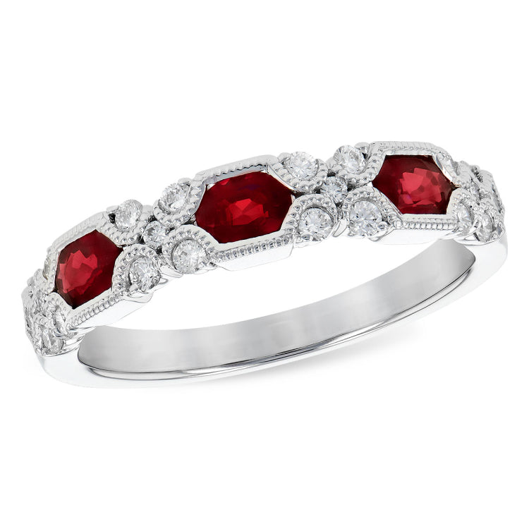 14KT Gold Ladies Ruby Wedding Ring
