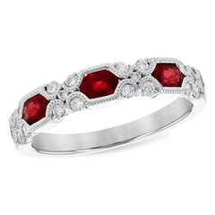 14KT Gold Ladies Ruby Wedding Ring