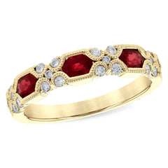14KT Gold Ladies Ruby Wedding Ring