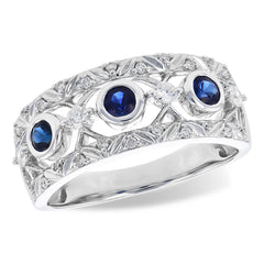14KT Gold Ladies Sapphire Wedding Ring