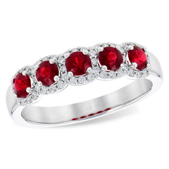 14KT Gold Ladies Ruby Wedding Ring