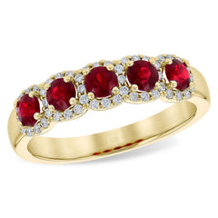 14KT Gold Ladies Ruby Wedding Ring