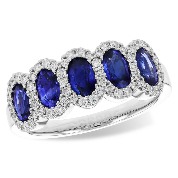 14KT Gold Ladies Sapphire Wedding Ring