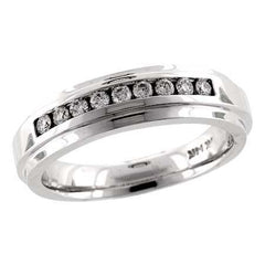 14KT Gold Mens Diamond Wedding Ring