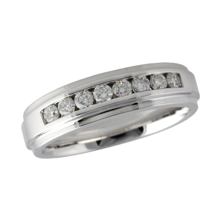 14KT Gold Mens Diamond Wedding Ring