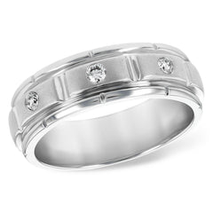 14KT Gold Mens Diamond Wedding Ring