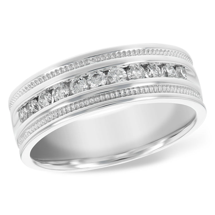 14KT Gold Mens Diamond Wedding Ring