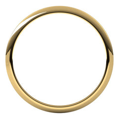 14K Yellow Gold 1 mm Half Round Band Size 7