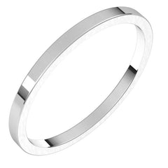 14K White Gold 1.5 mm Flat Band Size 9