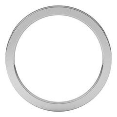 14K White Gold 1.5 mm Comfort-Fit Flat Band Size 7