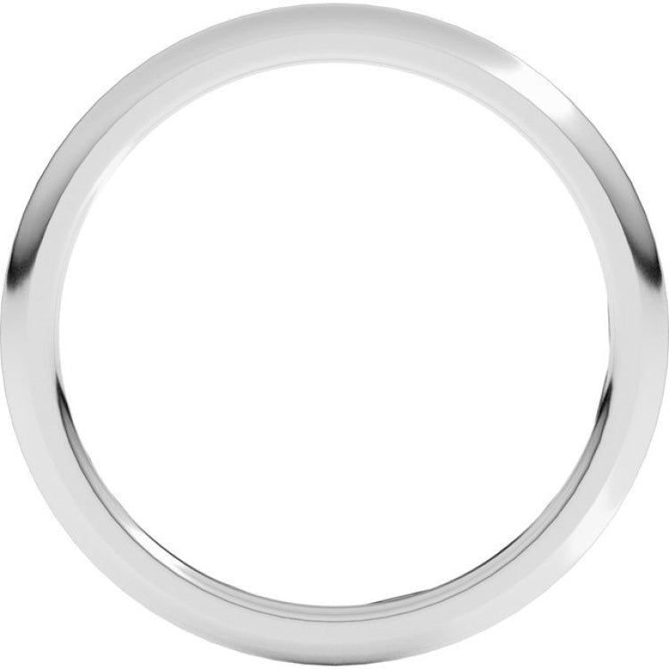 14K White Gold 1.5 mm Comfort-Fit Half Round Band Size 4.5