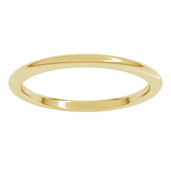 14K Yellow Gold 1.5 mm Comfort-Fit Half Round Band Size 9