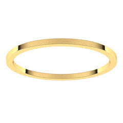 14K Yellow Gold 1 mm Flat Band Size 4