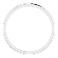 Platinum 1.5 mm Half Round Band Size 4