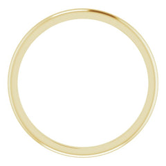 18K Yellow Gold 1.5 mm Half Round Band Size 6.5