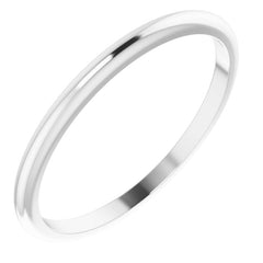 Sterling Silver 1.5 mm Half Round Band Size 7
