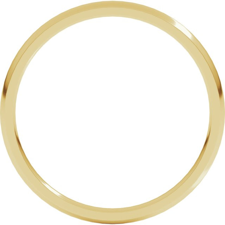 18K Yellow Gold 1.5 mm Lightweight Comfort-Fit Half Round Band Size 5.5