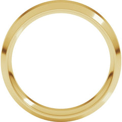 14K Yellow Gold 6 mm Beveled-Edge Comfort-Fit Flat Band Size 8