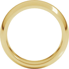 10K Yellow Gold 7 mm Comfort-Fit Half Round Band Size 5