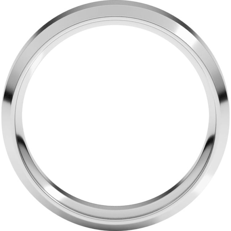 Platinum 6 mm Beveled-Edge Comfort-Fit Flat Band Size 9