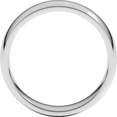 14K White Gold 6 mm Lightweight Comfort-Fit Half Round Band Size 8.5