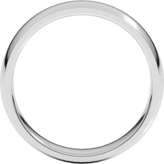 14K White Gold 5 mm Lightweight Comfort-Fit Half Round Band Size 10.5