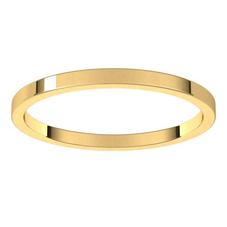 10K Yellow Gold 1.5 mm Flat Band Size 11.5