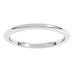 10K White Gold 1.5 mm Comfort-Fit Half Round Band Size 8.5
