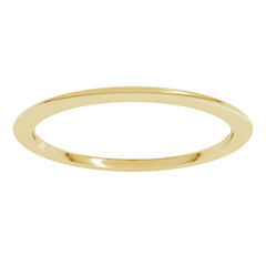 10K Yellow Gold 1 mm Comfort-Fit Half Round Band Size 9