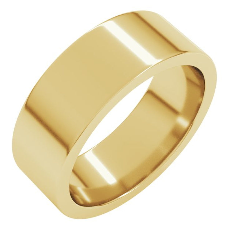 10K Yellow Gold 7 mm Comfort-Fit Flat Band Size 4