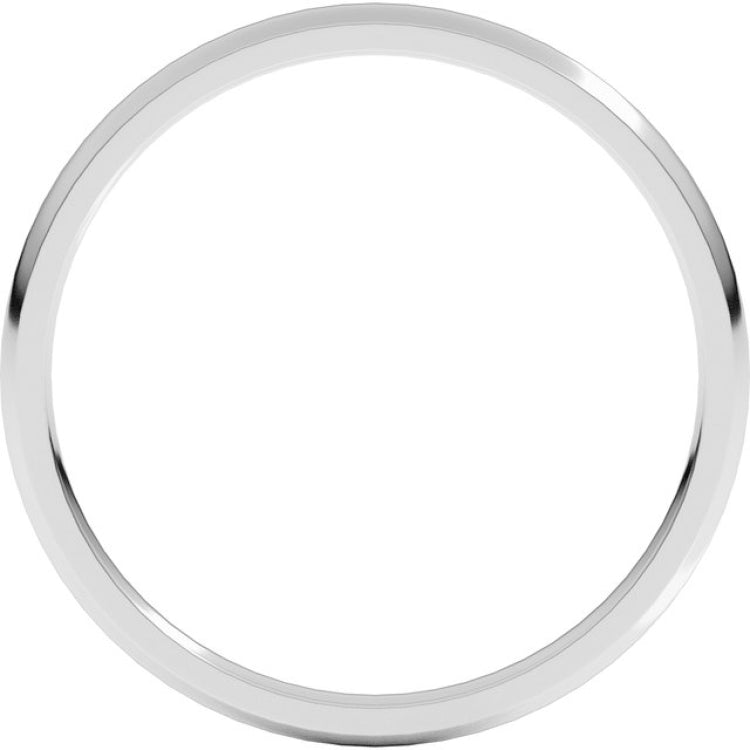 Platinum 1.5 mm Lightweight Comfort-Fit Half Round Band Size 5